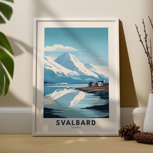 Impressão de arte de parede de Svalbard - Impressão de viagem da Noruega Pôster - Impressão de arte de viagem de Svalbard - Arte de Svalbard - Viagem de Svalbard - Noruega Svalbard