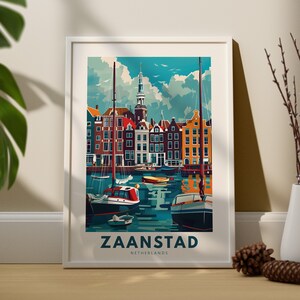 Zaanstad Wand Kunst Druck, Zaanstad Wand Reiseplakat, Niederlande Wand Dekor, Zaanstad Wand Kunst, Niederlande Stadt Druck