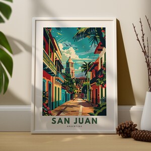 San Juan wall art print, San Juan wall travel poster, Argentina wall decor, San Juan wall art hang, Argentina travel poster print