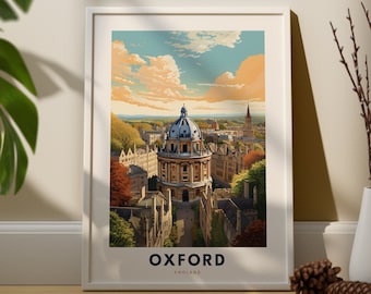 Oxford Poster - Oxford Print - Oxford Art - England Print - England Wall Art - UK Print - England Wall Art - Housewarming Gift