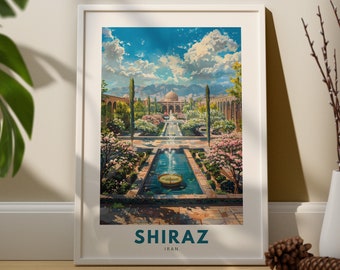 Shiraz wall art print, Shiraz wall travel poster, Iran wall decor, Shiraz wall art hang, Iran travel poster print