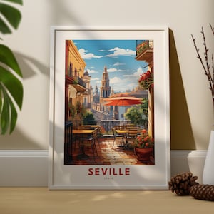 Seville Travel Poster Print - Seville Art Print - Spain Travel Poster - Spain Travel Art Print - Seville Wall Art - Seville Gift