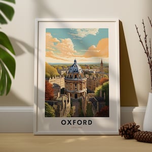 Oxford Poster - Oxford Print - Oxford Art - England Print - England Wall Art - UK Print - England Wall Art - Housewarming Gift