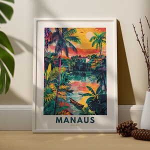 Manaus Kunstdruck, Manaus Poster, Brasilien Hängekunst, La Plata Wanddekoration, Brasilien Wandkunstdruck