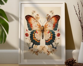 Butterfly Print - Butterfly Wall Art - Nursery Art Print - Butterfly Artwork - Butterfly Drawing - Butterfly Art - Butterfly Watercolor