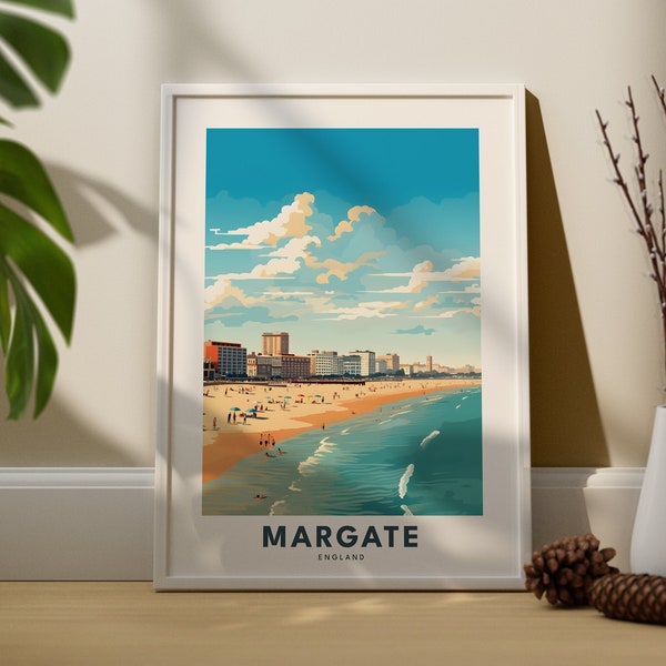 Margate Travel Print Wall Art Margate Wall Hanging Home Décor Harbour Arm Gift Art Lovers Margate City Poster