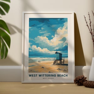 West Wittering Beach Travel Print Wall Art The Sussex Beach Wall Hanging Home Décor West Wittering Beach Gift Sussex Art Lovers