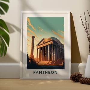 Rome Travel Art Print - Pantheon Wall Art Poster - Rome Travel Print Poster - Rome  Wall Decor - Pantheon Wall Art - Rome Pantheon
