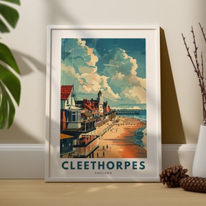 Cleethorpes kunst aan de muur print, Cleethorpes muur reisposter, Engeland wanddecor, Cleethorpes kunst aan de muur hangen, Engeland kunst print