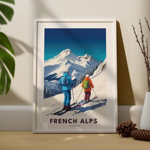 French Alps Travel Print - France Travel Print - Morzine Art Print Poster - Morzine Wall Art - French Alps Mountains French Alps Art Poster