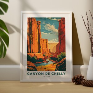Canyon De Chelly Wandkunstdruck, Canyon De Chelly Wandreiseposter, Arizona Wanddekoration, Canyon De Chelly Wandkunst hängend, Arizona Druck
