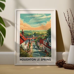 Impression d'art mural Houghton Le Spring, affiche de voyage Houghton Le Spring, décoration murale Angleterre, décoration murale Houghton Le Spring, impression Angleterre