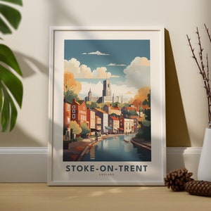 Stoke-on-Trent art print, Stoke-on-Trent wall art poster, Stoke-on-Trent travel print, Stoke-on-Trent city art