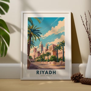 Riad-Wandkunstdruck, Riad-Wandreiseplakat, Saudi-Arabien-Wanddekoration, Riad-Wandkunstdruck, Saudi-Arabien-Kunstdruck