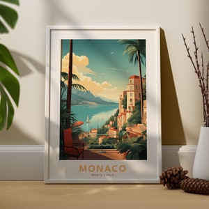 Monaco Poster - Monte Carlo Print - Monaco Travel Art - Monte Carlo Poster - Monaco Wall Art - Monte Carlo Travel Print