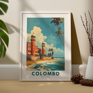 Colombo wall art print, Colombo wall travel poster, Sri Lanka wall decor, Colombo wall art hang, Sri Lanka art print