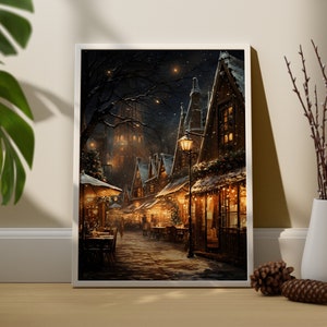 Christmas Print, Christmas Market Wall Art Poster, Christmas Vibes, New Year Poster, Christmas Decor