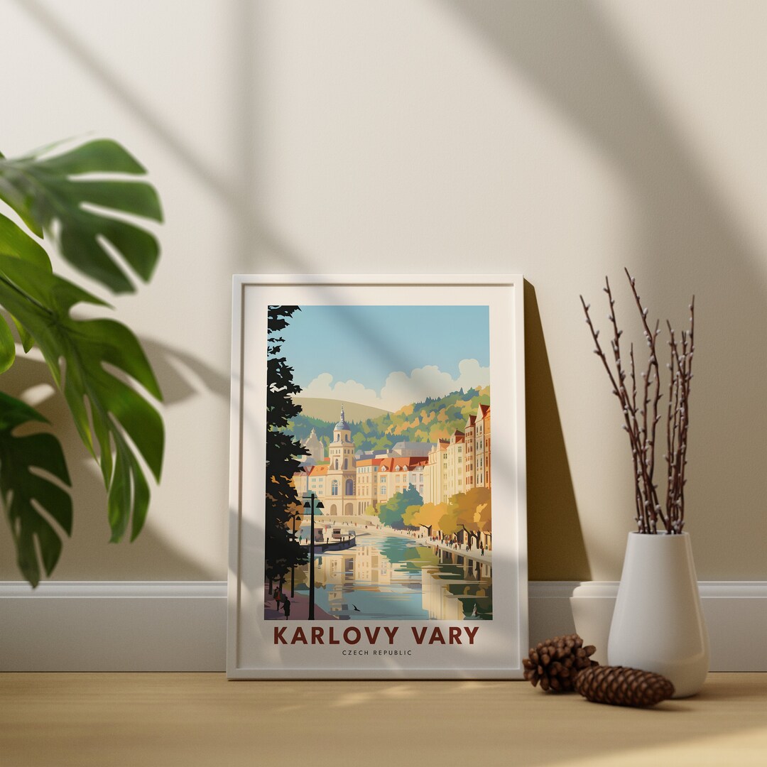 Karlovy Vary Travel Wall Art Print Karlovy Vary Print Poster Czech