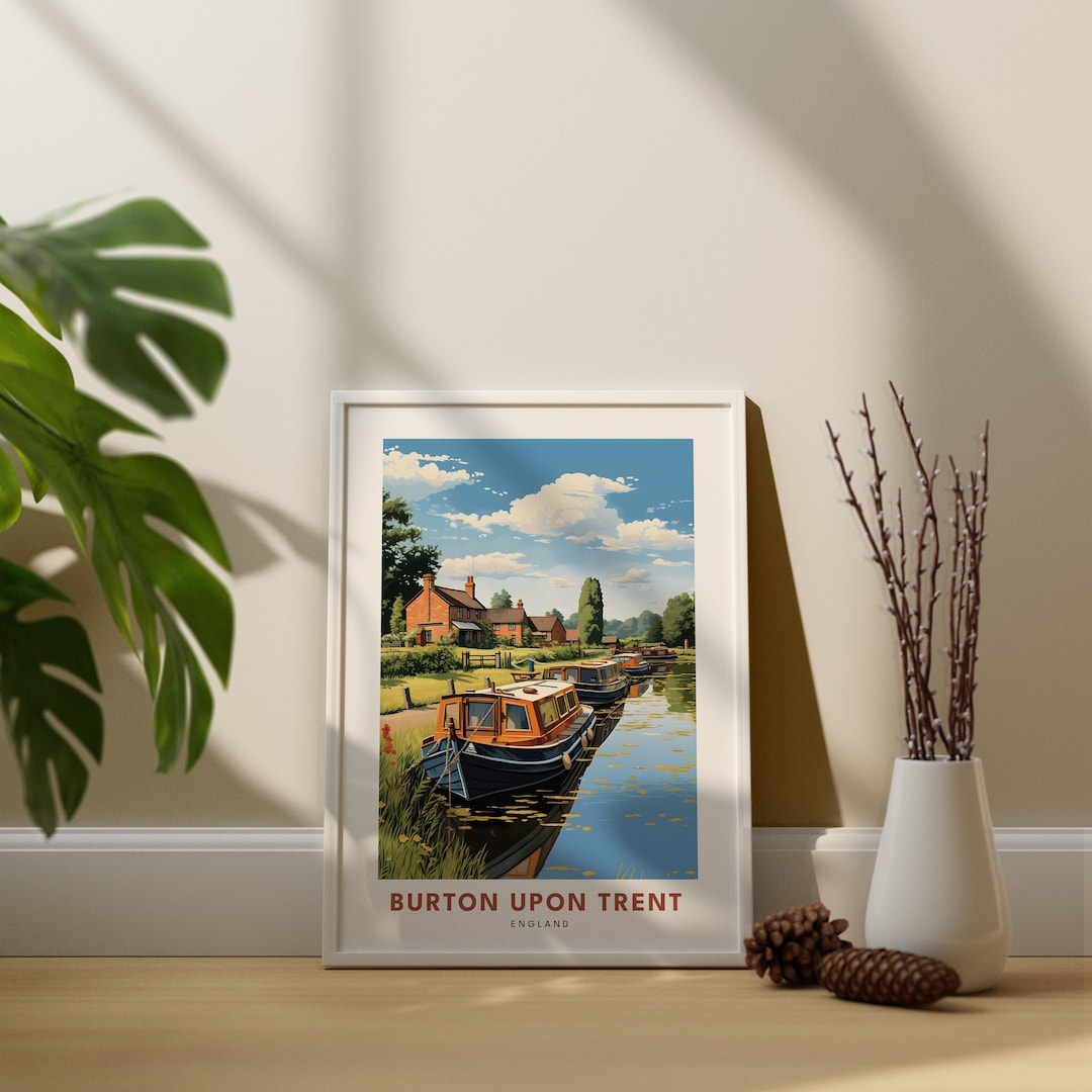 Burton Upon Trent Print, Burton Upon Trent Poster, Staffordshire Wall
