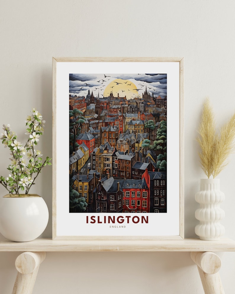 Islington Print, Islington Poster, England Travel Wall Art, England ...