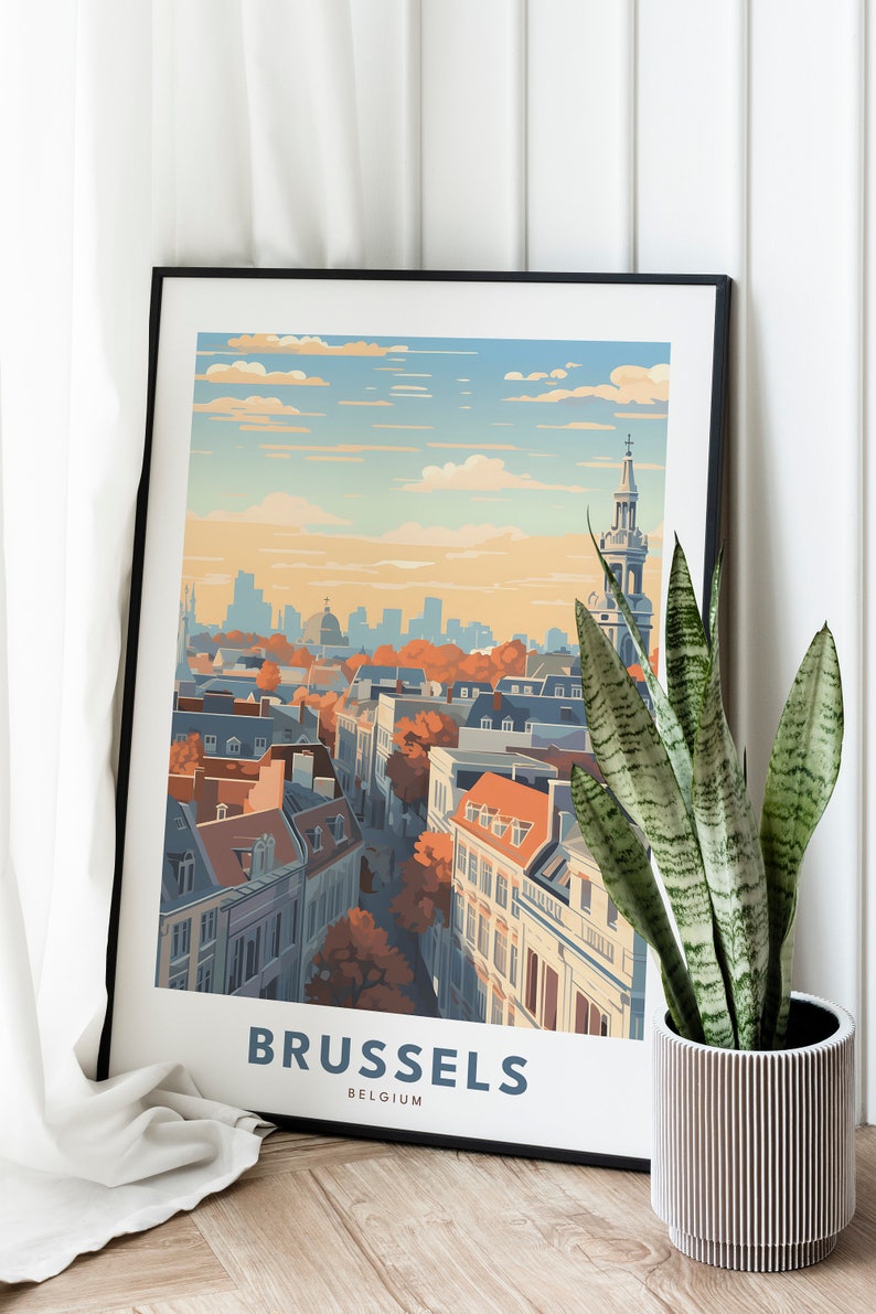 Hang it proudly in your living room, bedroom, or office, and let it remind you of the exquisite charm of Belgium whenever you glance its way.