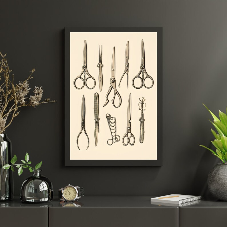 Föhn-Kamm-Schere Schlüsselanhänger Aus Metall – Friseur-Geschenk Für Barber & Stylist – Silberfarben