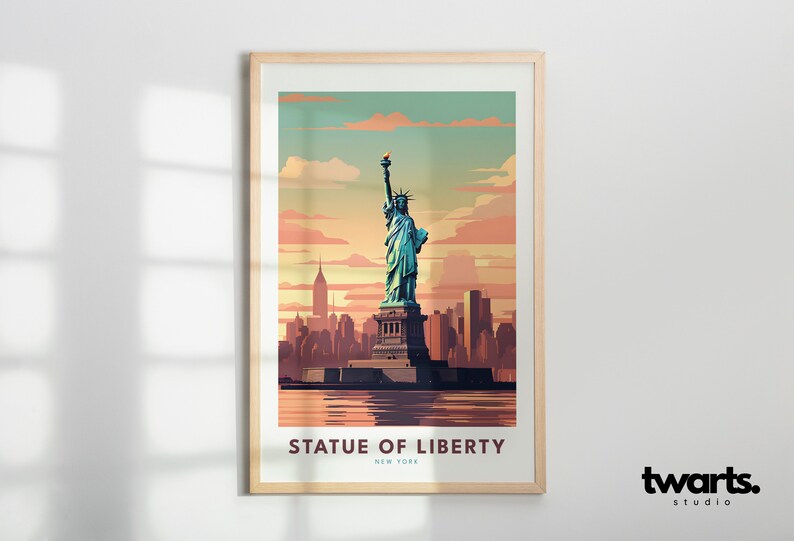Whether you're a native New Yorker or a global traveler, this art print will resonate with your love for the United States and its enduring symbol of liberty.
