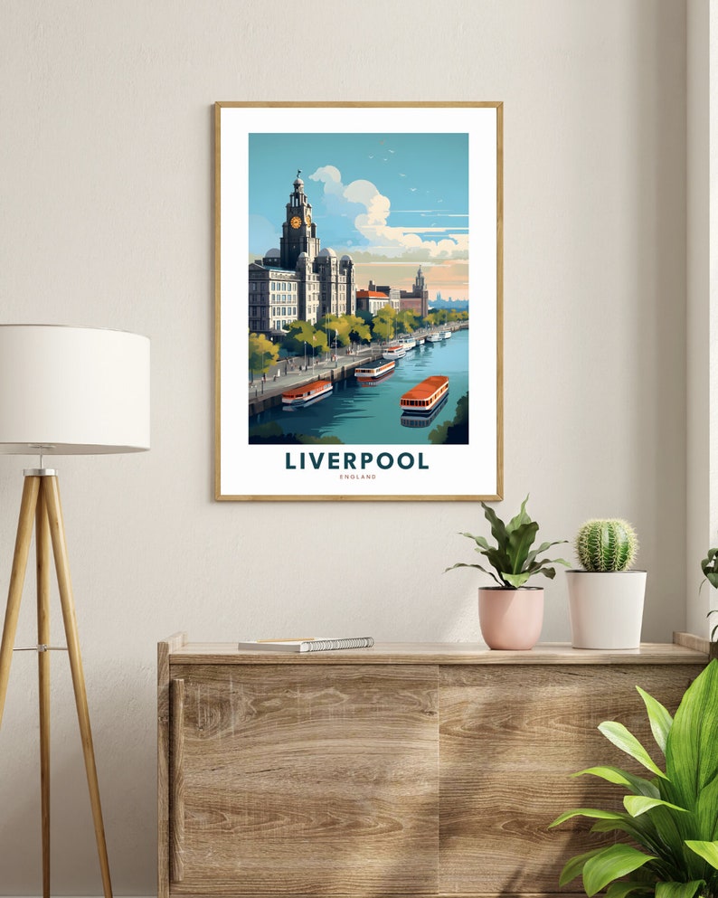 Liverpool Print, Liverpool City Poster, England City Wall Art, Uk