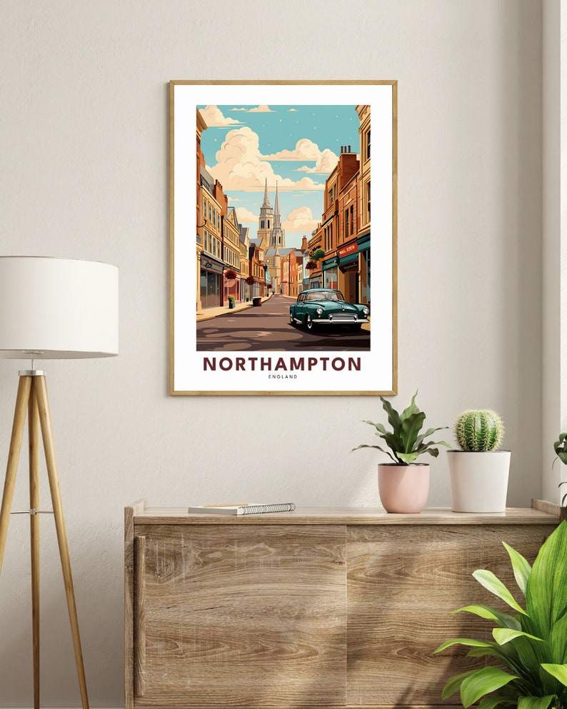 Northampton Travel Poster Northampton Travel Print Northampton City