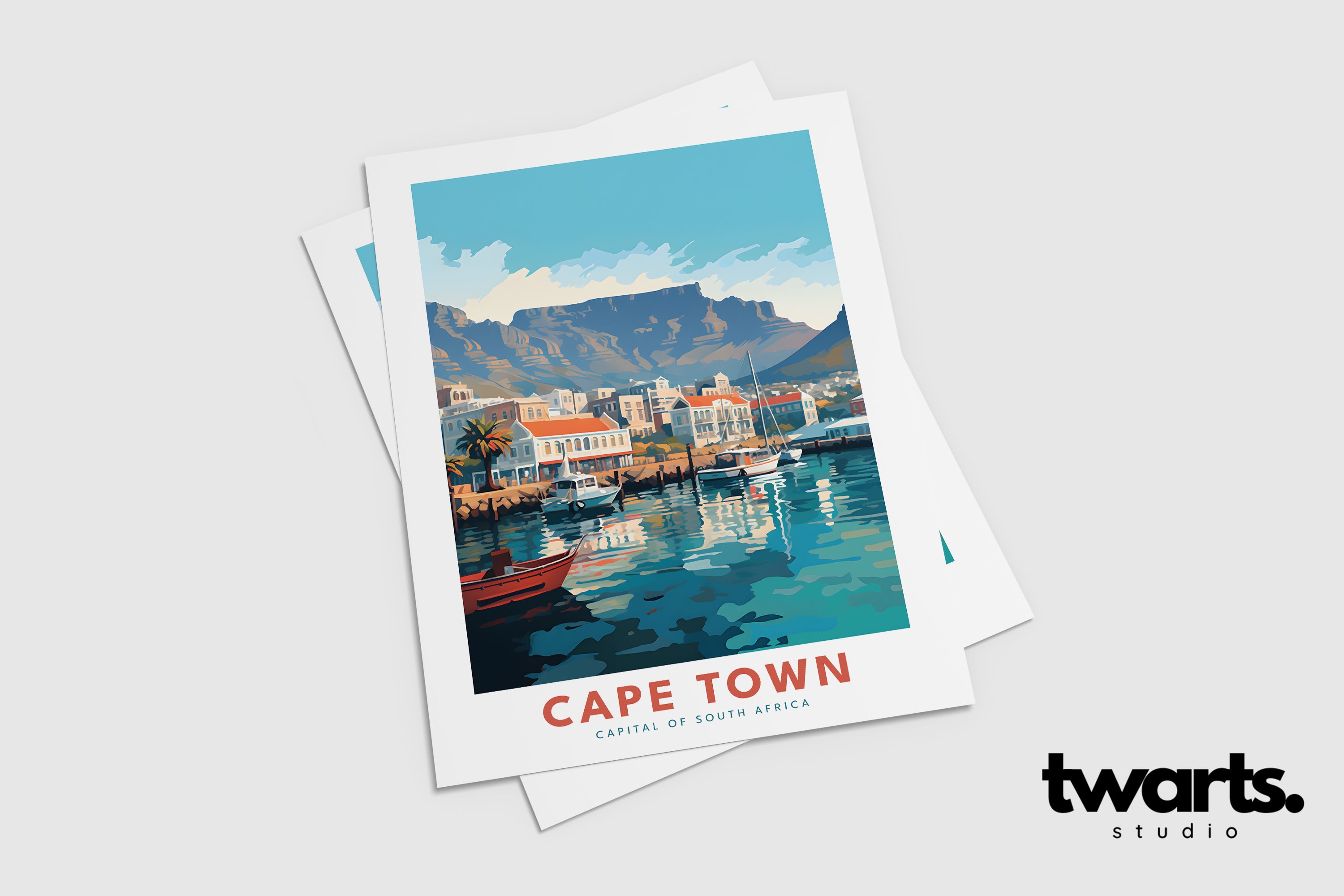 Cape Town Poster South Africa Travel Print Cape Town Travel Print Cape