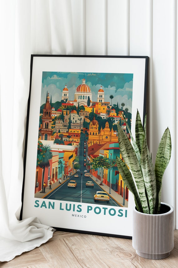 San Luis Potosi Wall Art Print, San Luis Potosi Art Poster, Mexico