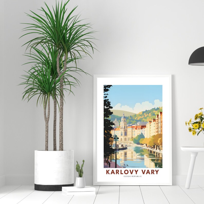 Karlovy Vary Travel Wall Art Print Karlovy Vary Print Poster Czech