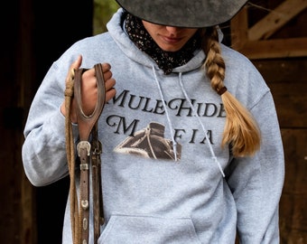 Sudadera con capucha Mule Hide Mafia, estilo vaquero, country y del oeste