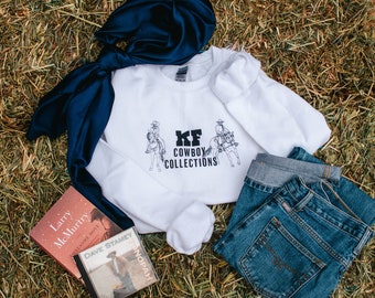 Sudadera unisex de cuello redondo Heavy Blend™ de KF Cowboy Collections Country, Western y Ranch
