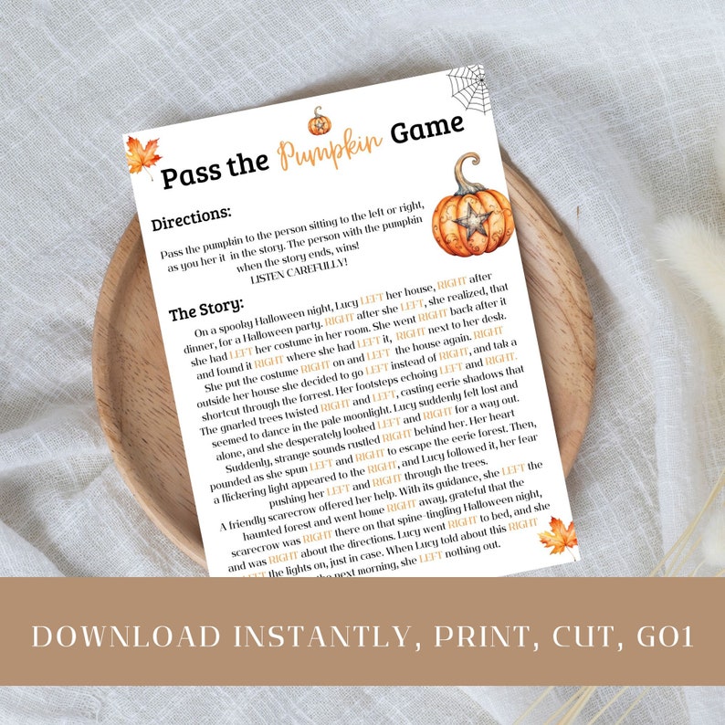 Pass the Pumpkin Game Halloween - Il 794xN.5441559423 Aur0 