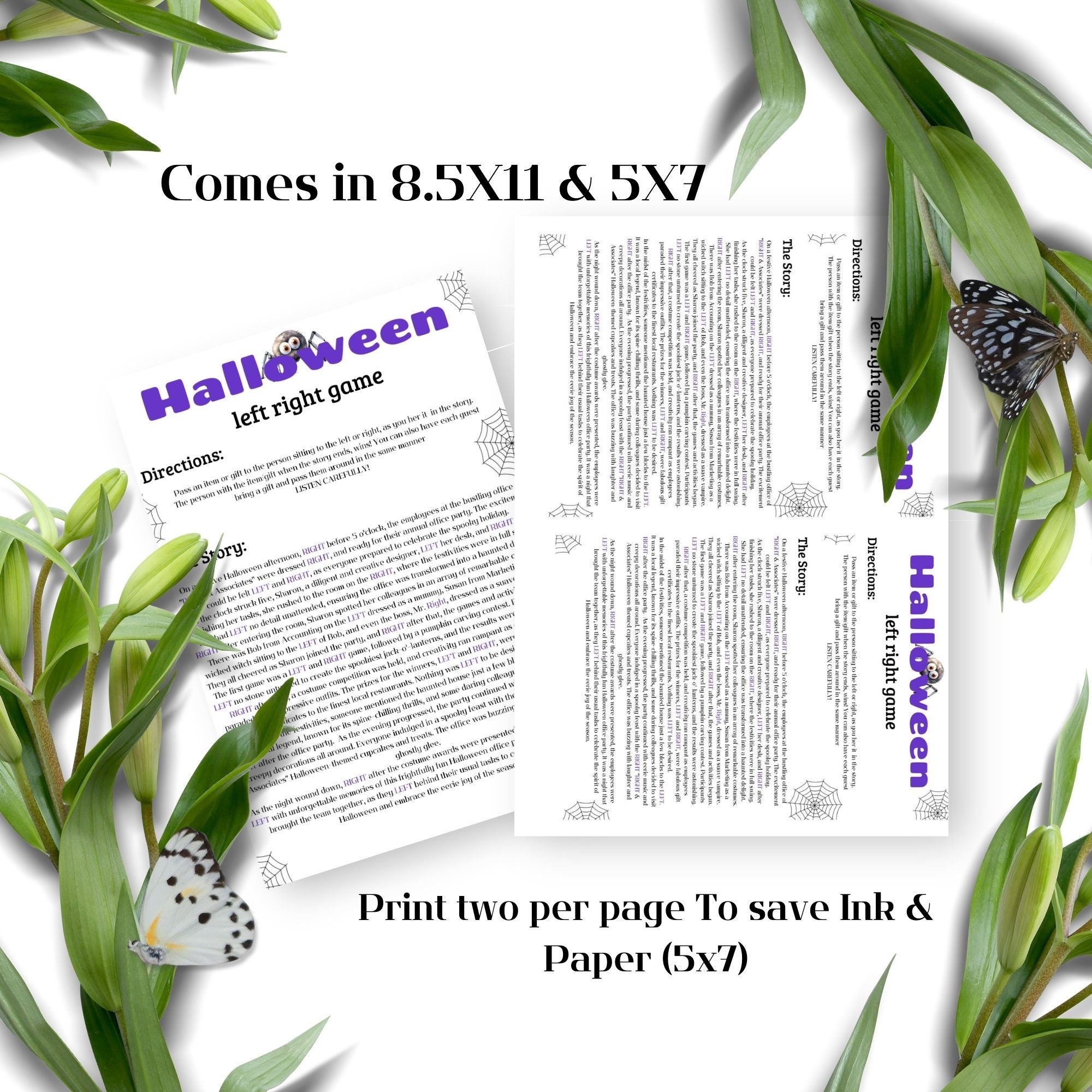 Left Right Game Halloween Printable Office Party Game Etsy Left Right Game Halloween Printable Office Party Game Etsy