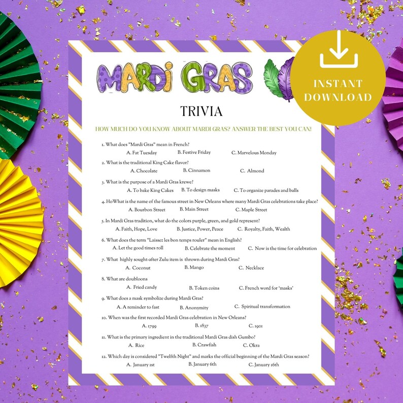quiz mardi gras