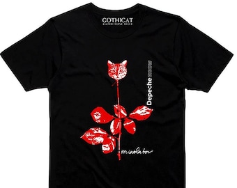 Depeche Meow "Miaolator" T-shirt 80 goth disco darkwave Cat Lover Gift Man Woman Sweater Long V-neck Taddler Baby