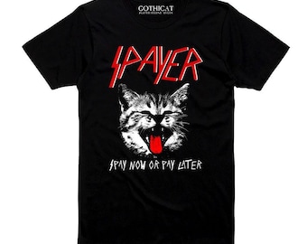 Spayer Tshirt T shirt Tank Long Sleeve Sweater Hoodie Tote Bag Pillow Man Woman cat lover Gothicat