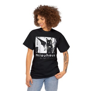 Miauhaus "Bela Lugosi's Cat" Darkwave Goth Postpunk Bauhaus T-Shirt Mann Frau Pullover Langer V-Ausschnitt Taddler Baby Bild 3