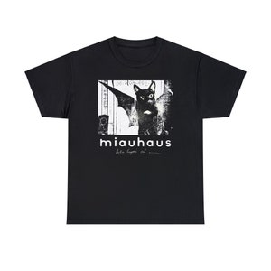 Miauhaus "Bela Lugosi's Cat" Darkwave Goth Postpunk Bauhaus T-Shirt Mann Frau Pullover Langer V-Ausschnitt Taddler Baby Bild 4
