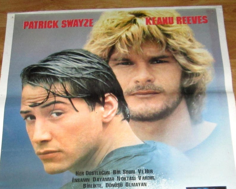 Keanu Reeves Turk Keanu Reeves - Patrick Swayze 1991 POINT BREAK Vintage ORIGINAL Movie ...