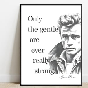 James Dean Art Print, James Dean Quote, Hollywood Stars Portraits, Inspirational Quotes Wall Decor, Printable Digital Download