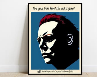 Michael Myers Halloween 1978 Kunstdruck: Retro Horror Film Poster (Digitaler Download)