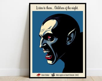 Póster de Drácula: Impresión de la película de terror de Bela Lugosi (Descarga digital)