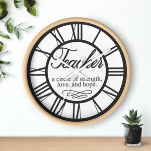 Custom Teacher Classroom Clock, &quot;Teacher: A Circle of Strength, Love, and Hope&quot;,Perfect Teacher Gift,| Inspirational Classroom Decor