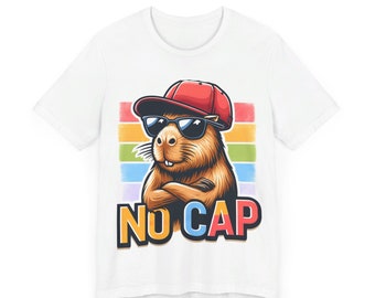 No Cap Capybara Unisex T-Shirt, Rodent Meme Tee
