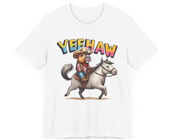 Cowboy Capybara Tee, Capibara gift shirt, Capybara gift for her, tshirt, capybara, capybara shirt, Capy meme shirt, rat shirt