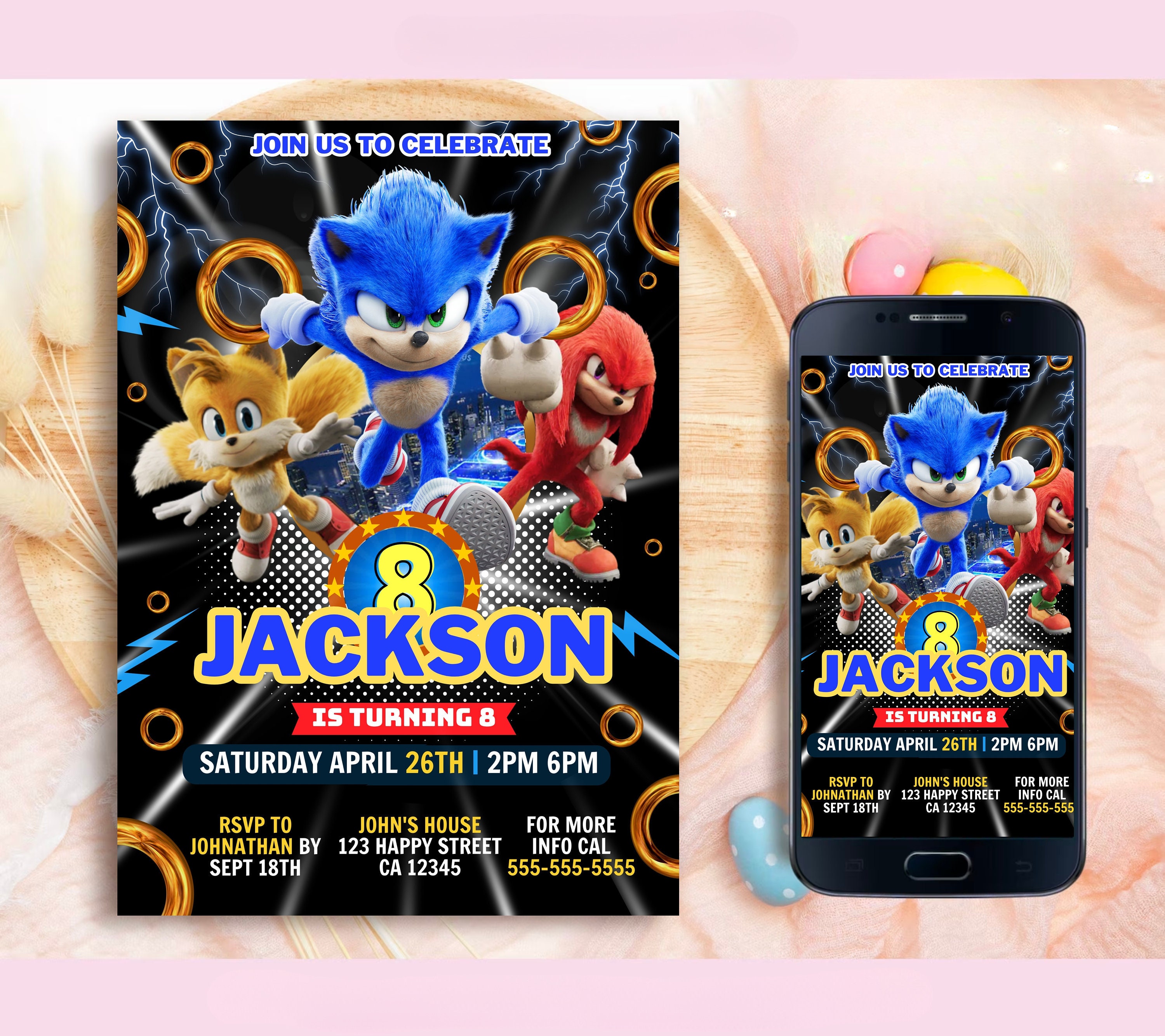 Sonic Birthday Invitations - apzeyud