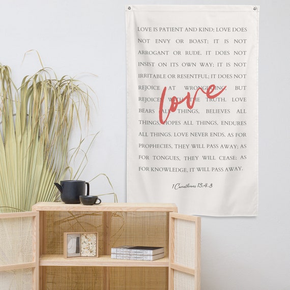 Bible Verse Tapestry Gift for Housewarming Canvas Flag Banner Christian Verses Tapestry for Church Nursery Decor Scripture Wall Hanging Etsy